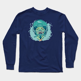 Gnarly Zombie Football Player Long Sleeve T-Shirt